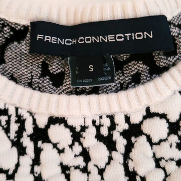 French Connection Black&White Pullover Sweater - Picture 2 of 16